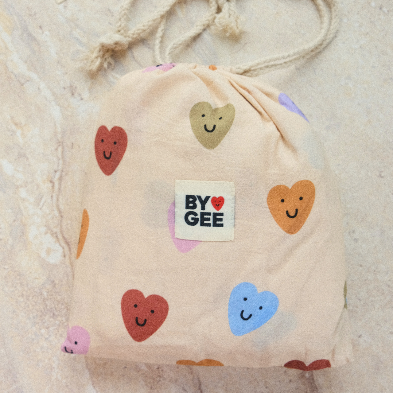 Love Bug Organic Washed Cotton Cot Sheet