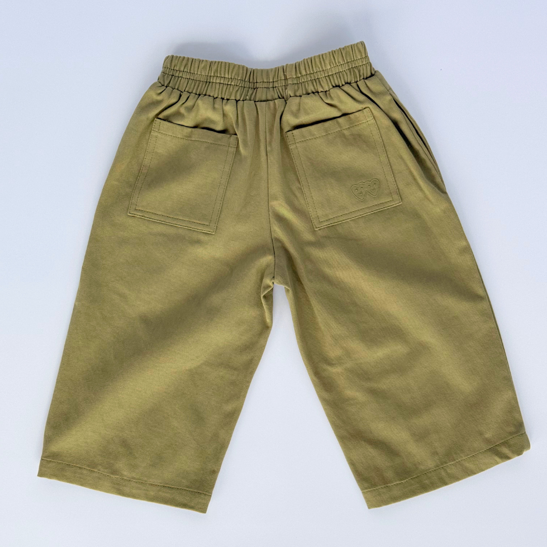 Kid's Barrel Leg Pants - Khaki