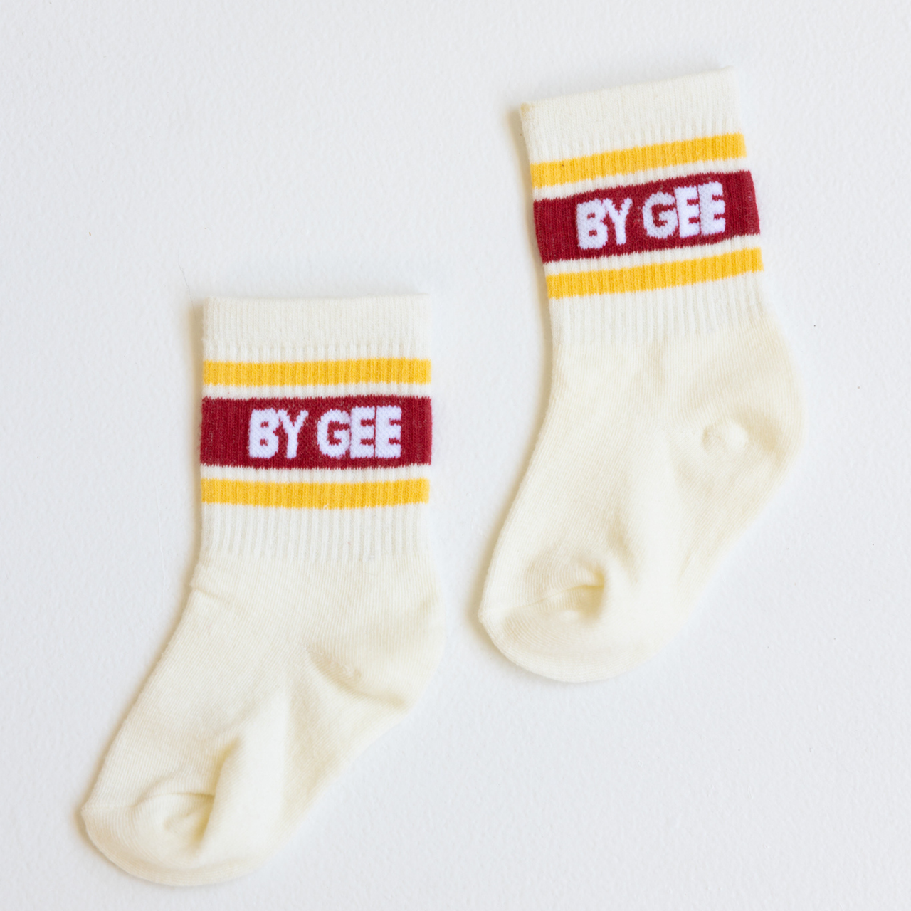 Signature Cotton Crew Sock - Yellow & Red