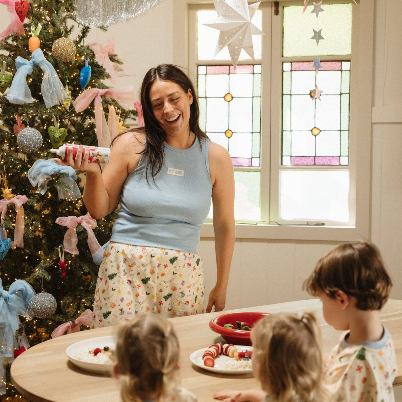 Christmas Sprinkle Womens Ribbed Tank