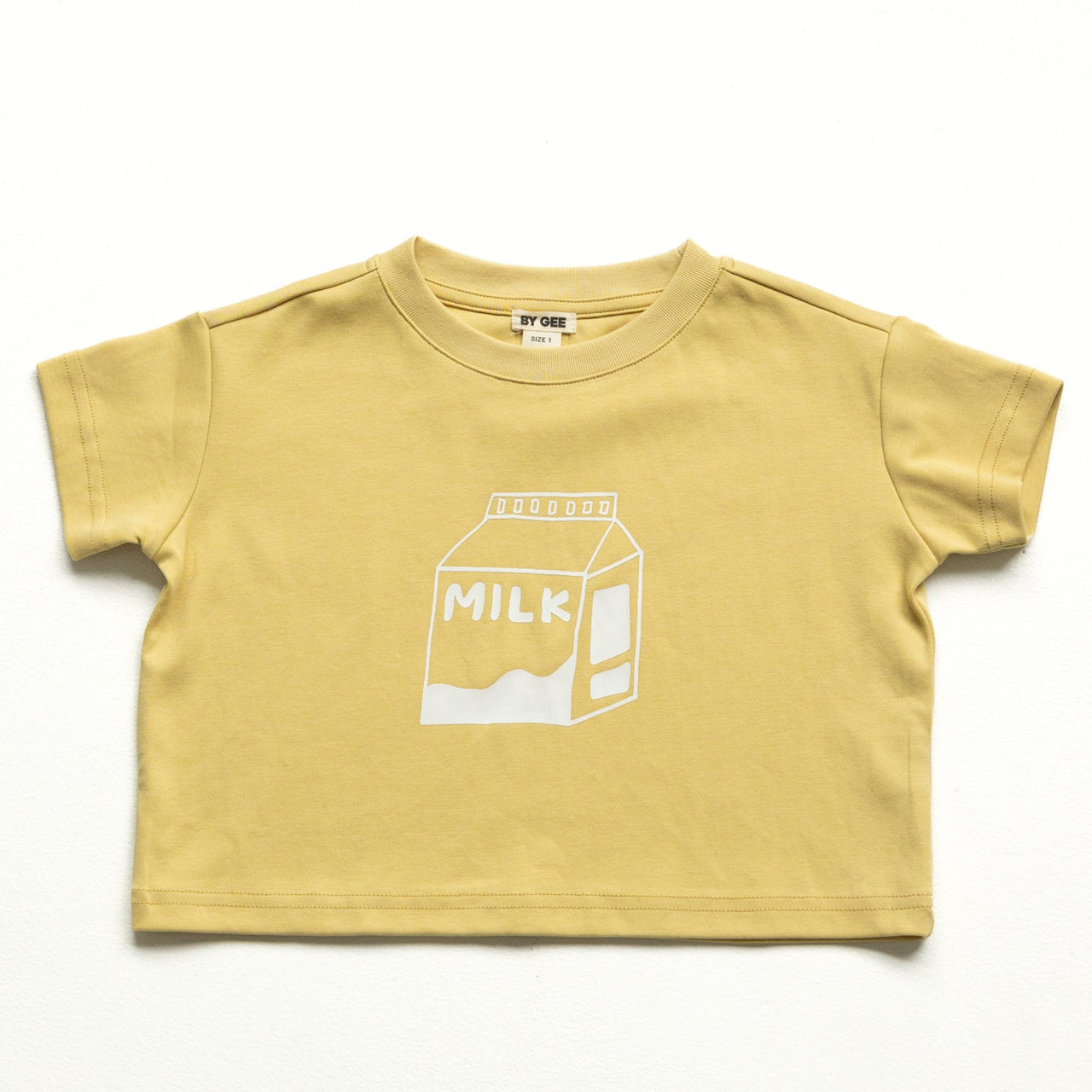 Milk Boxy Tee - Mustard