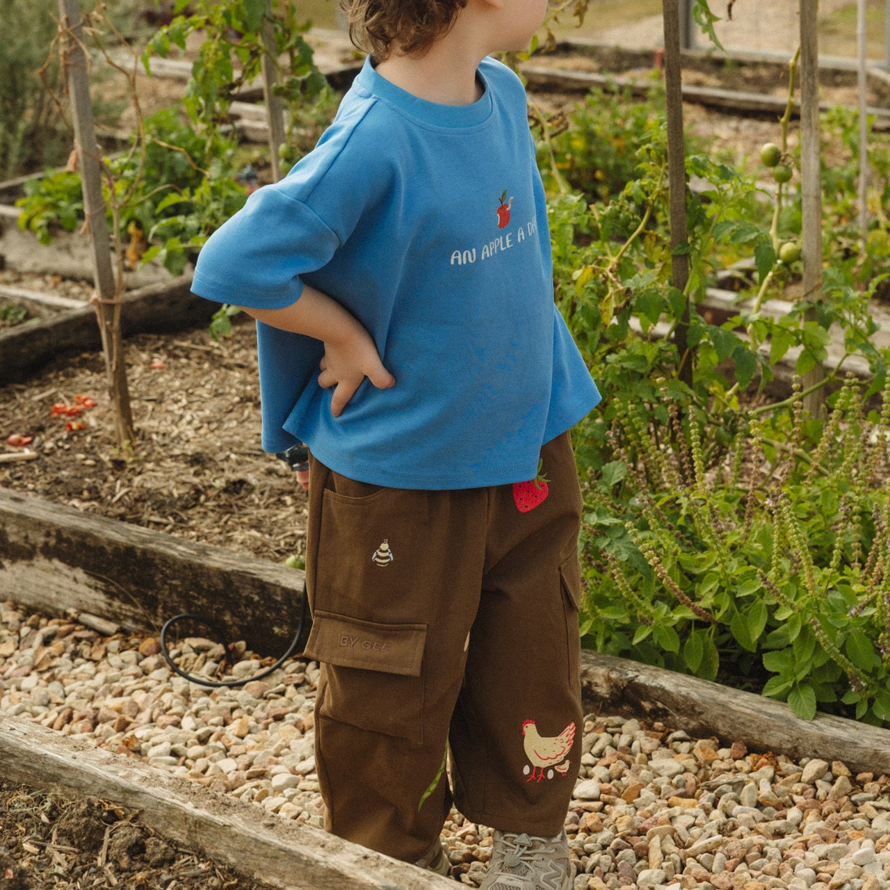 Cropped Wide Leg Cargo Pant - Chocolate