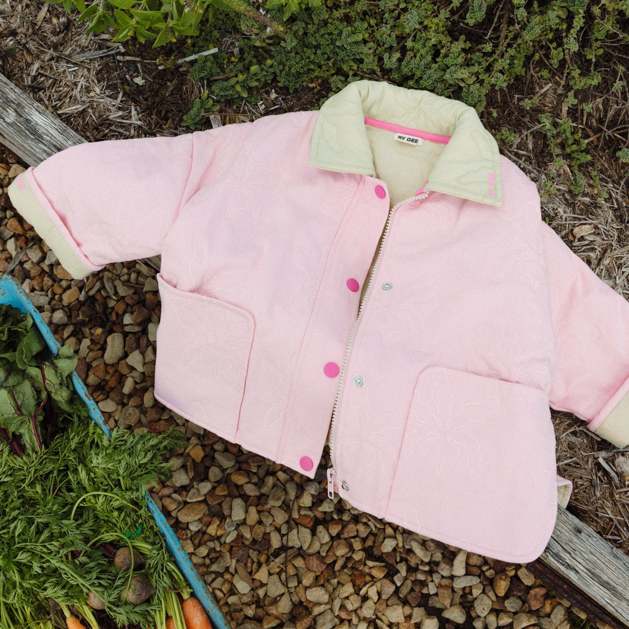 Radish Cotton Quilted Jacket - Tulip