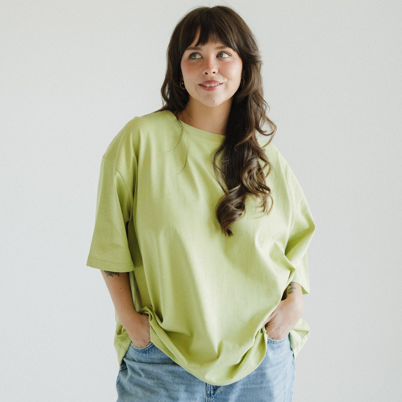 Women's Organic Essential Boxy Tee - Apple Green