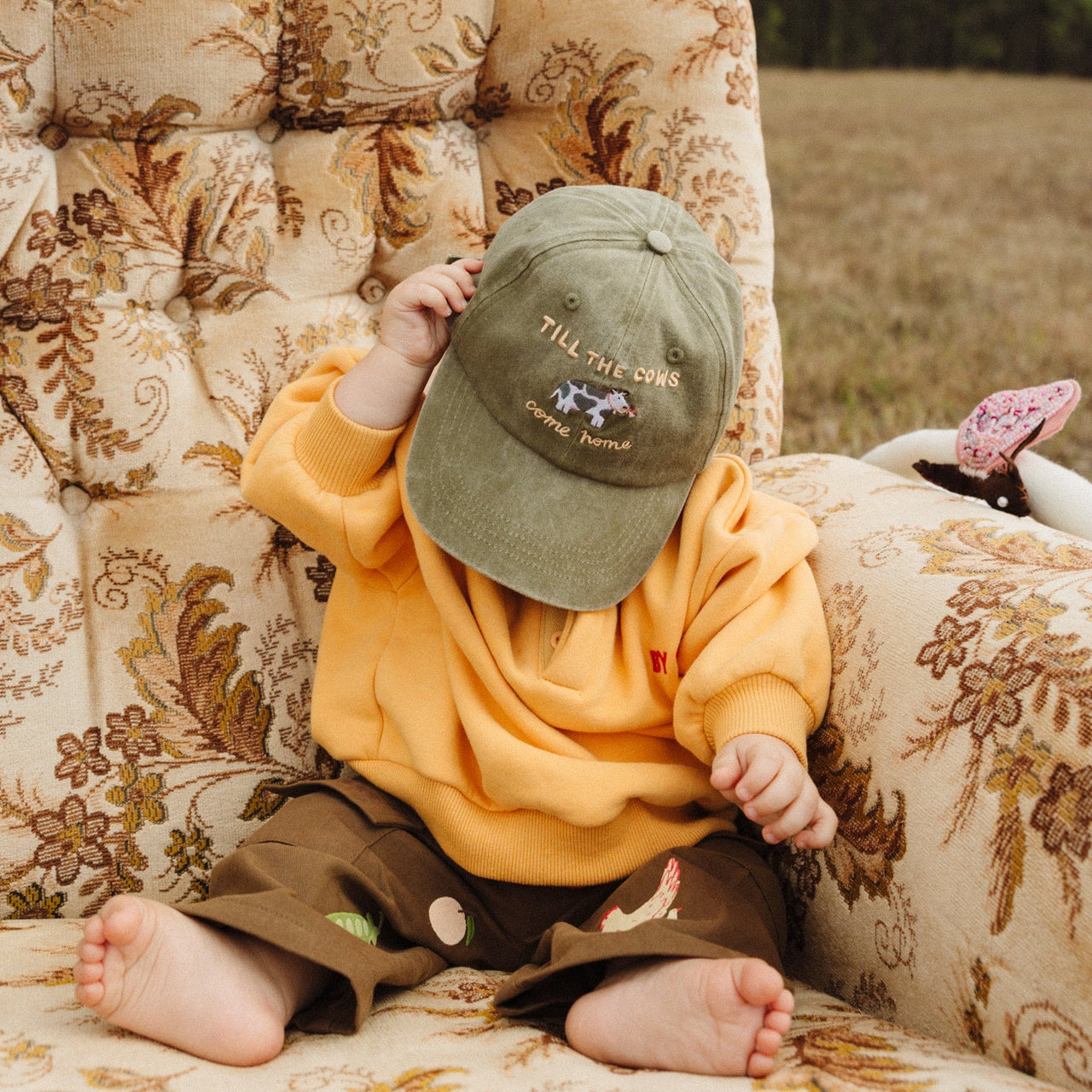 Cotton Boxy Sweatshirt - Honey