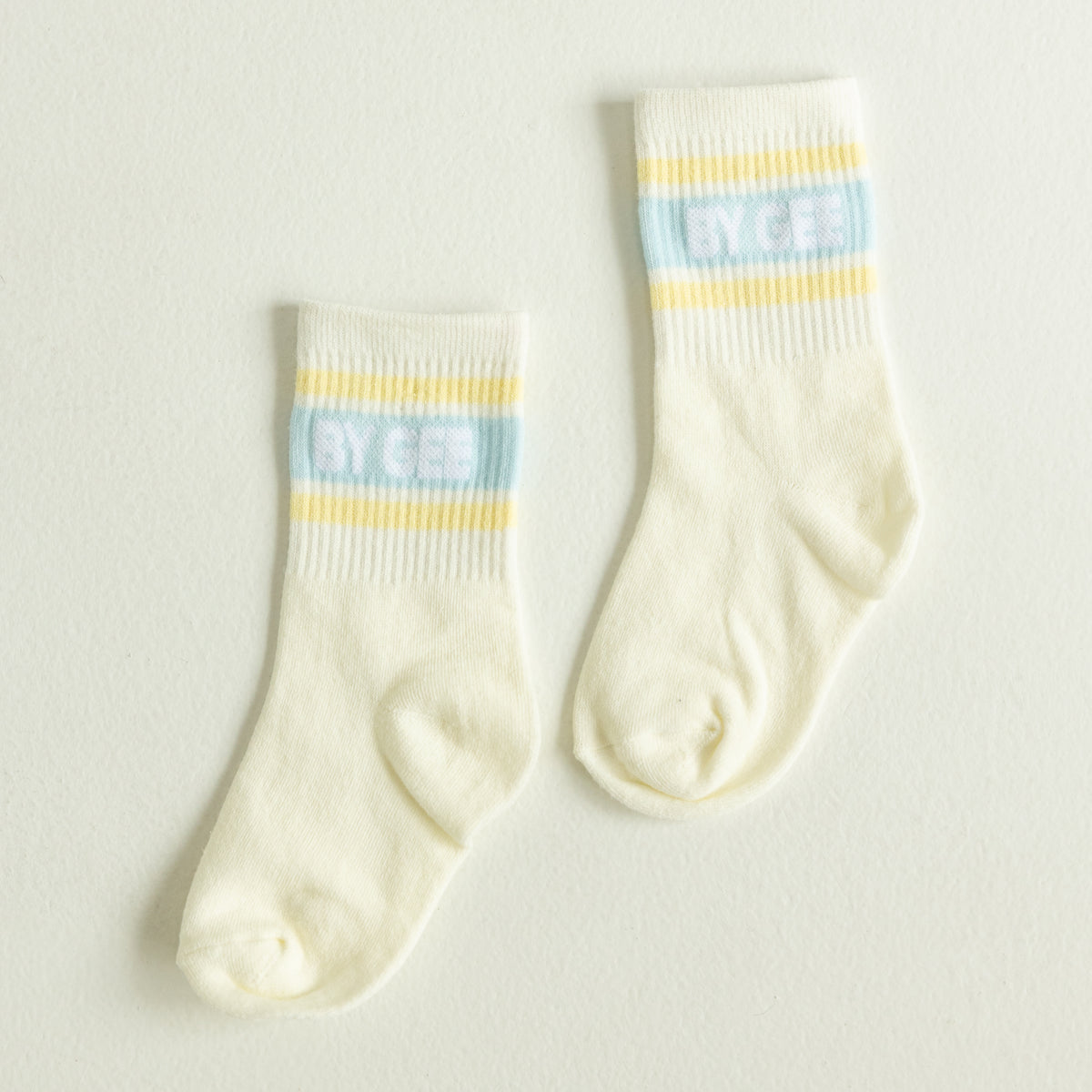 Signature Cotton Crew Sock - Yellow & Blue