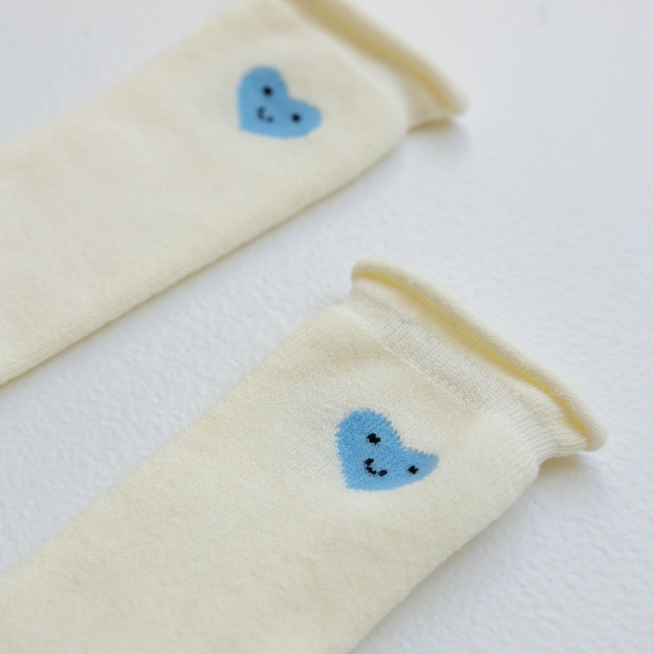 Cotton Mini Slouch Sock - Blue Heart