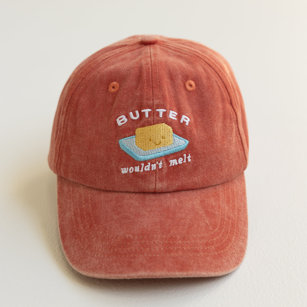 Kids Butter Cap - Acid Wash Red