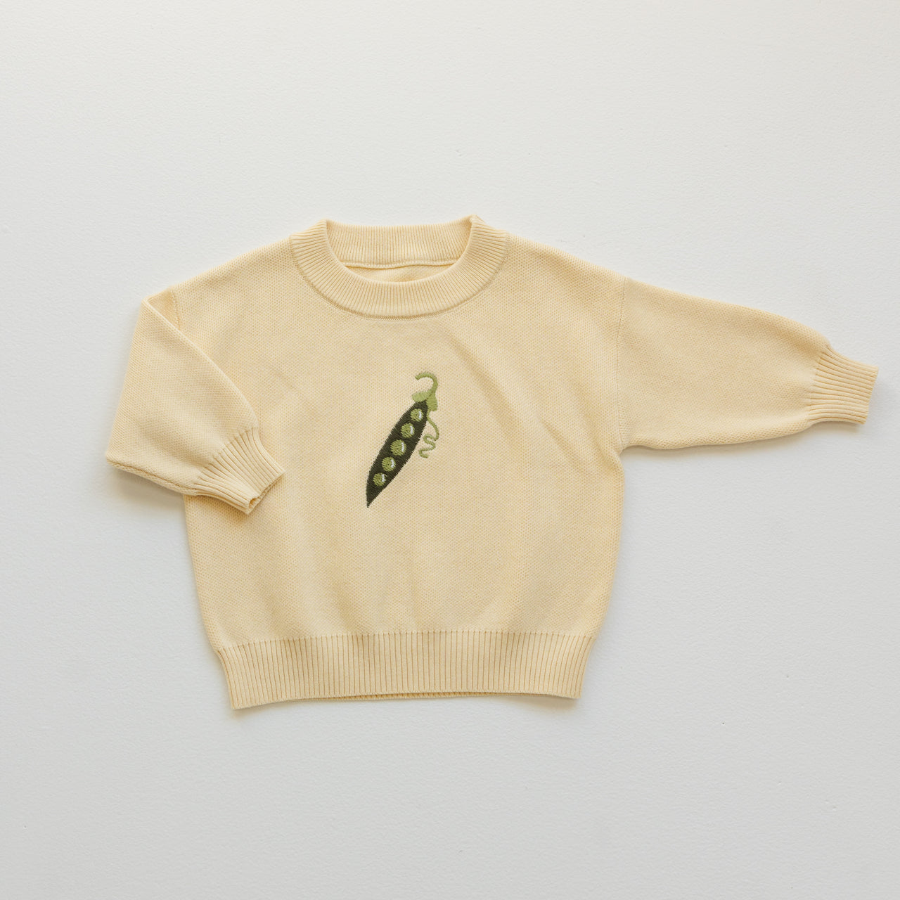 Organic Cotton Pea Pod Knit Jumper - Cream