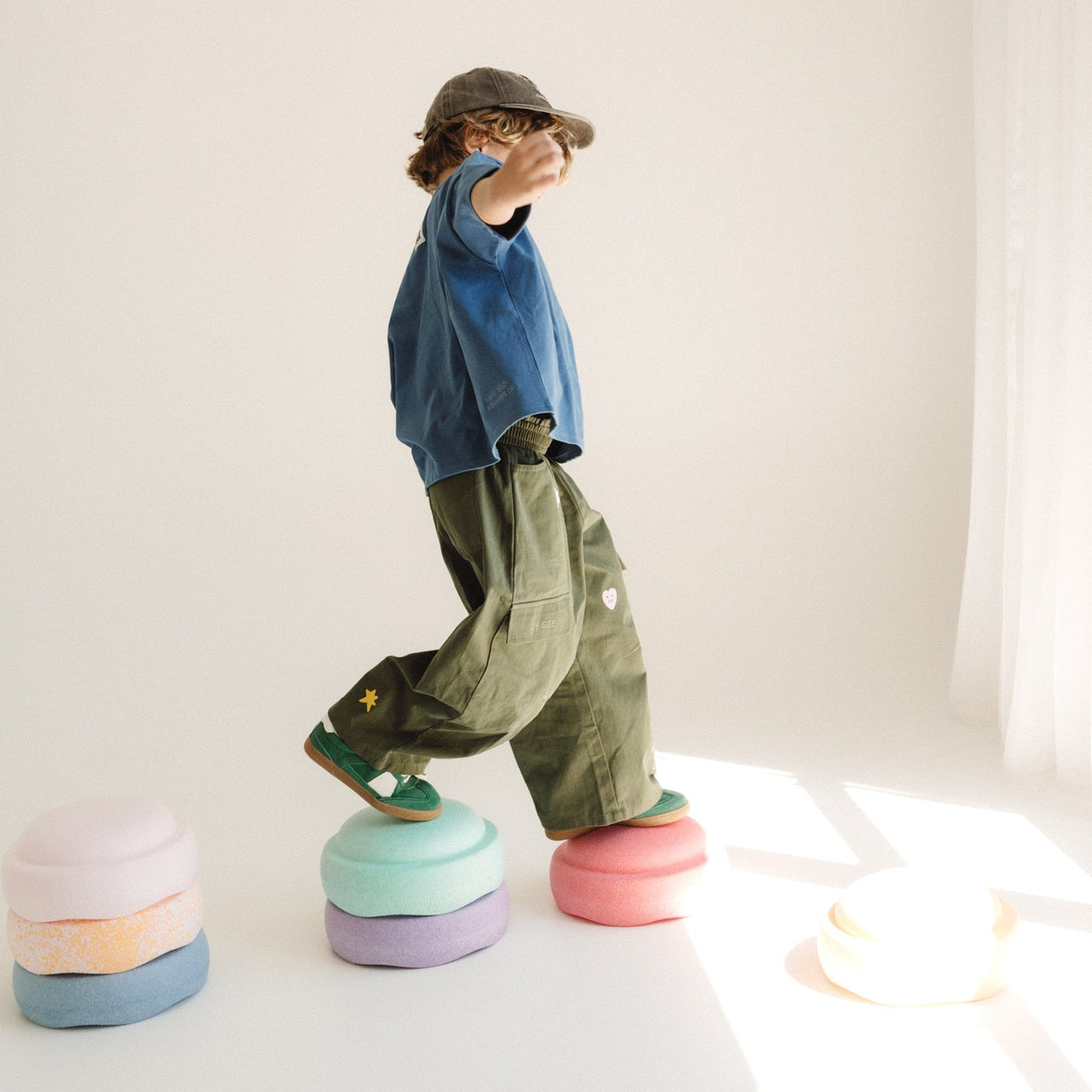 Kids Organic Essential Boxy Tee - Navy