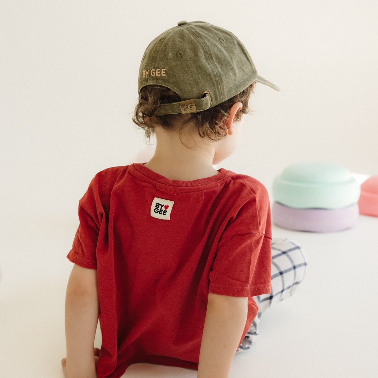 Kids Cows Cap - Acid Wash Khaki