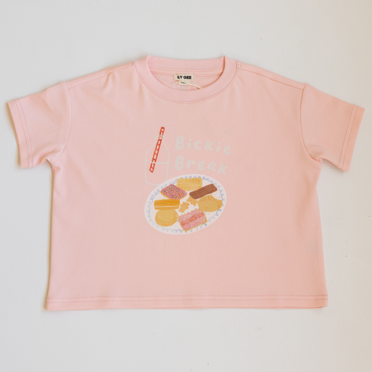 Bickie Break Boxy Tee - Pink