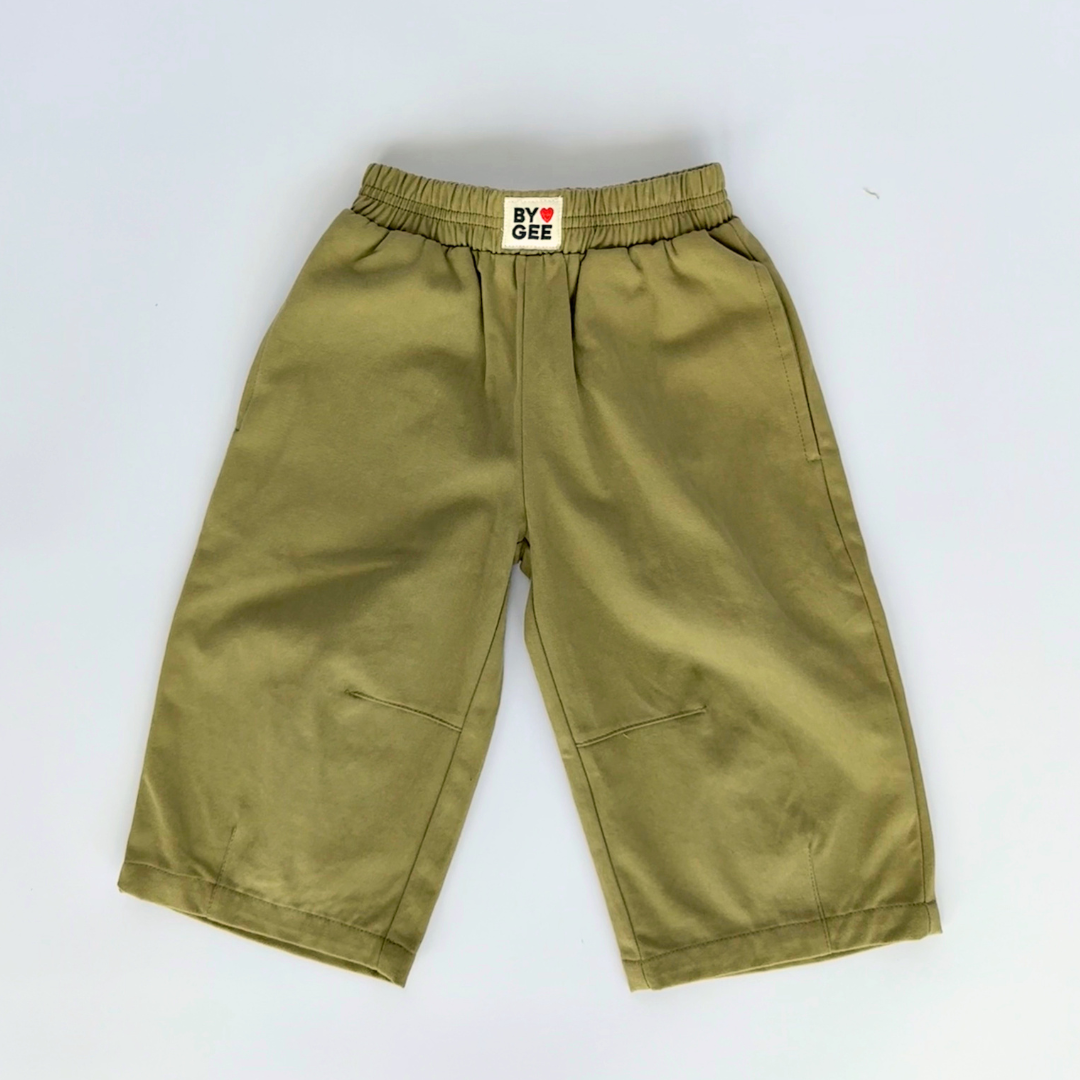 Kid's Barrel Leg Pants - Khaki
