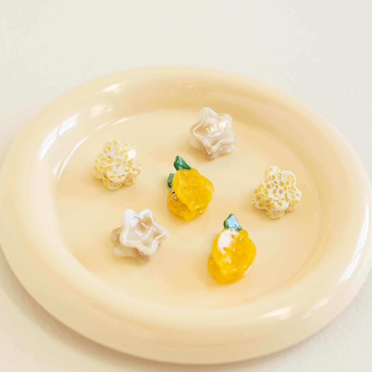 Hair Clip Six Pack - Lemon