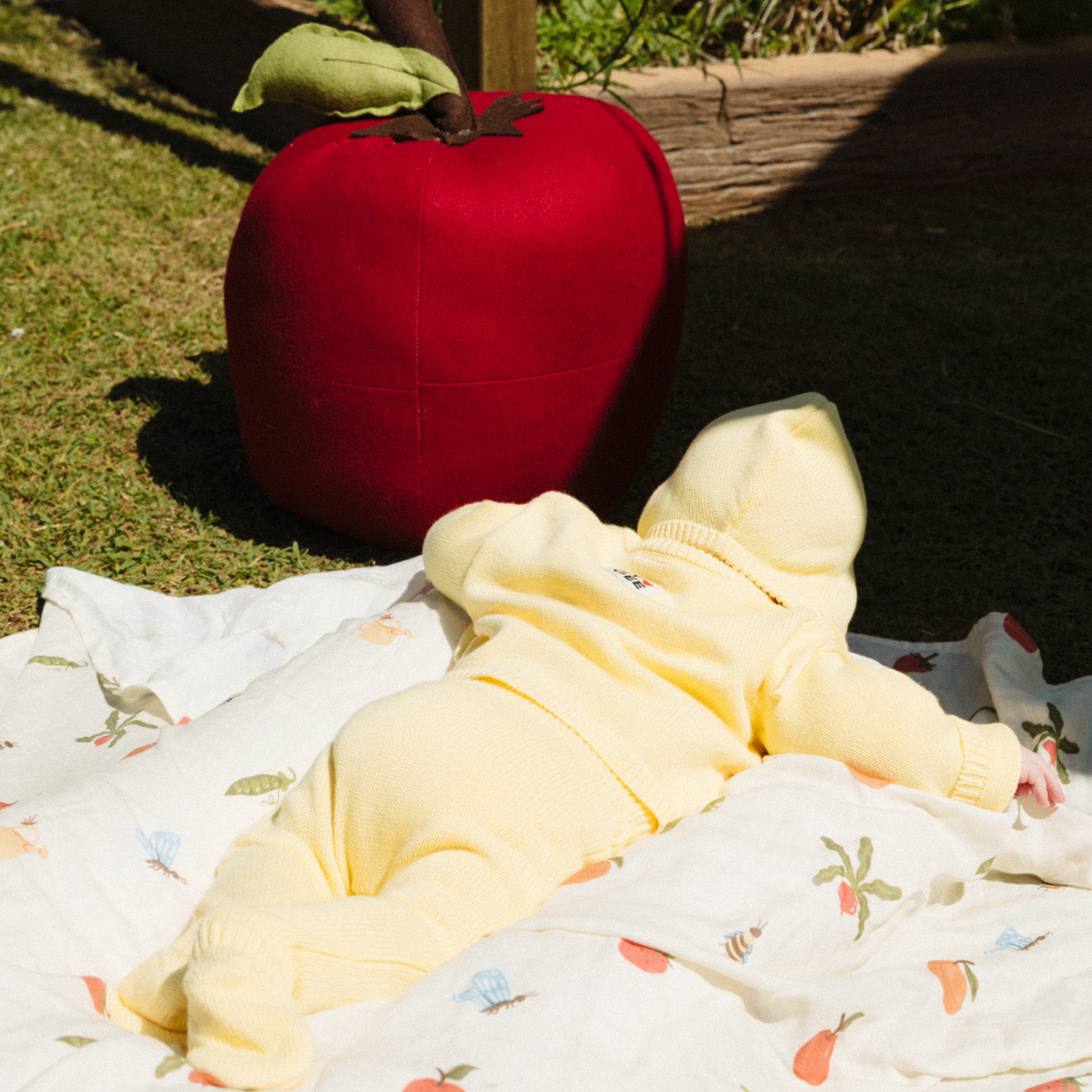 Organic Knitted Cardigan - Butter Yellow