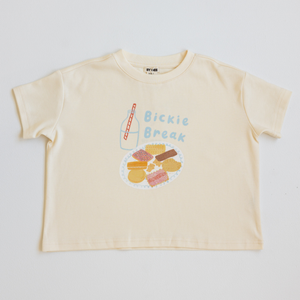 Bickie Break Boxy Tee - Cream
