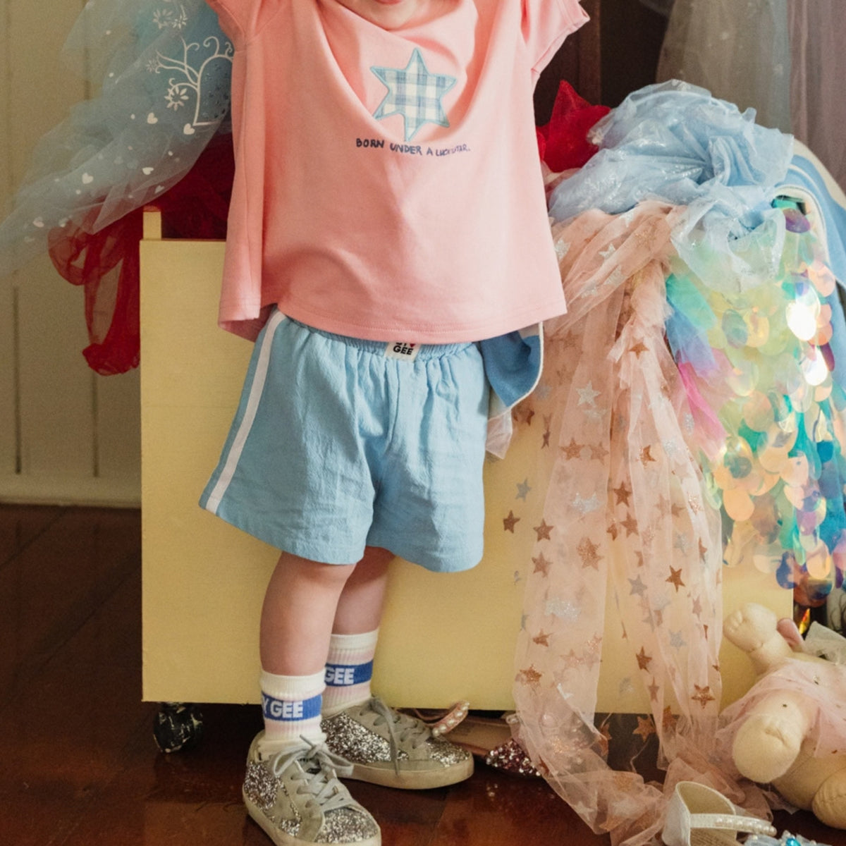 Lucky Star Oversized Boxy Tee - Strawberry