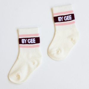 Signature Cotton Crew Sock- Pink & Cherry