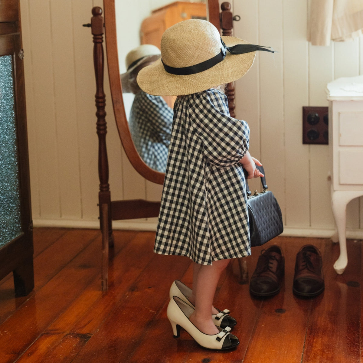 Everyday Dress Set - Navy Gingham