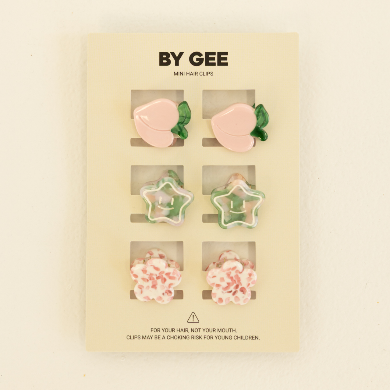 Hair Clip Six Pack - Peach