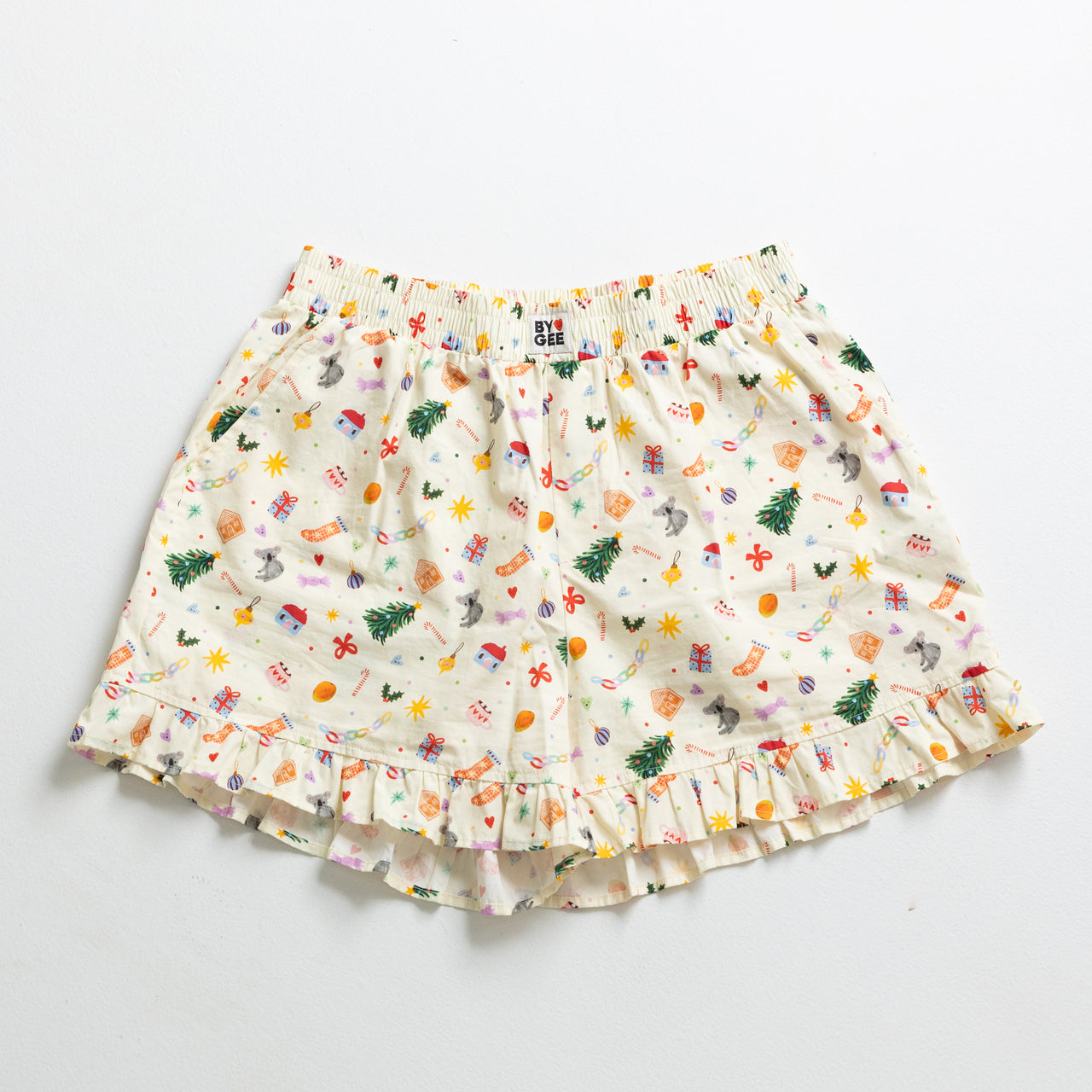 Christmas Sprinkle Womens Frill Shorts