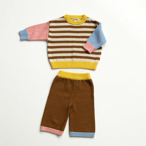 Colour Block Knitted Set - Sundae