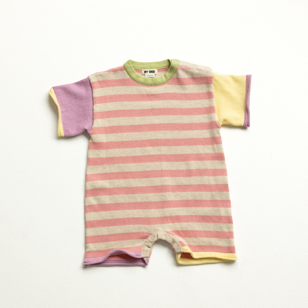 Colour Block Romper - Sherbet