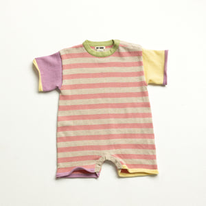 Colour Block Romper - Sherbet