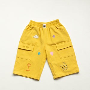 Cropped Wide Leg Cargo Pant - Sunshine
