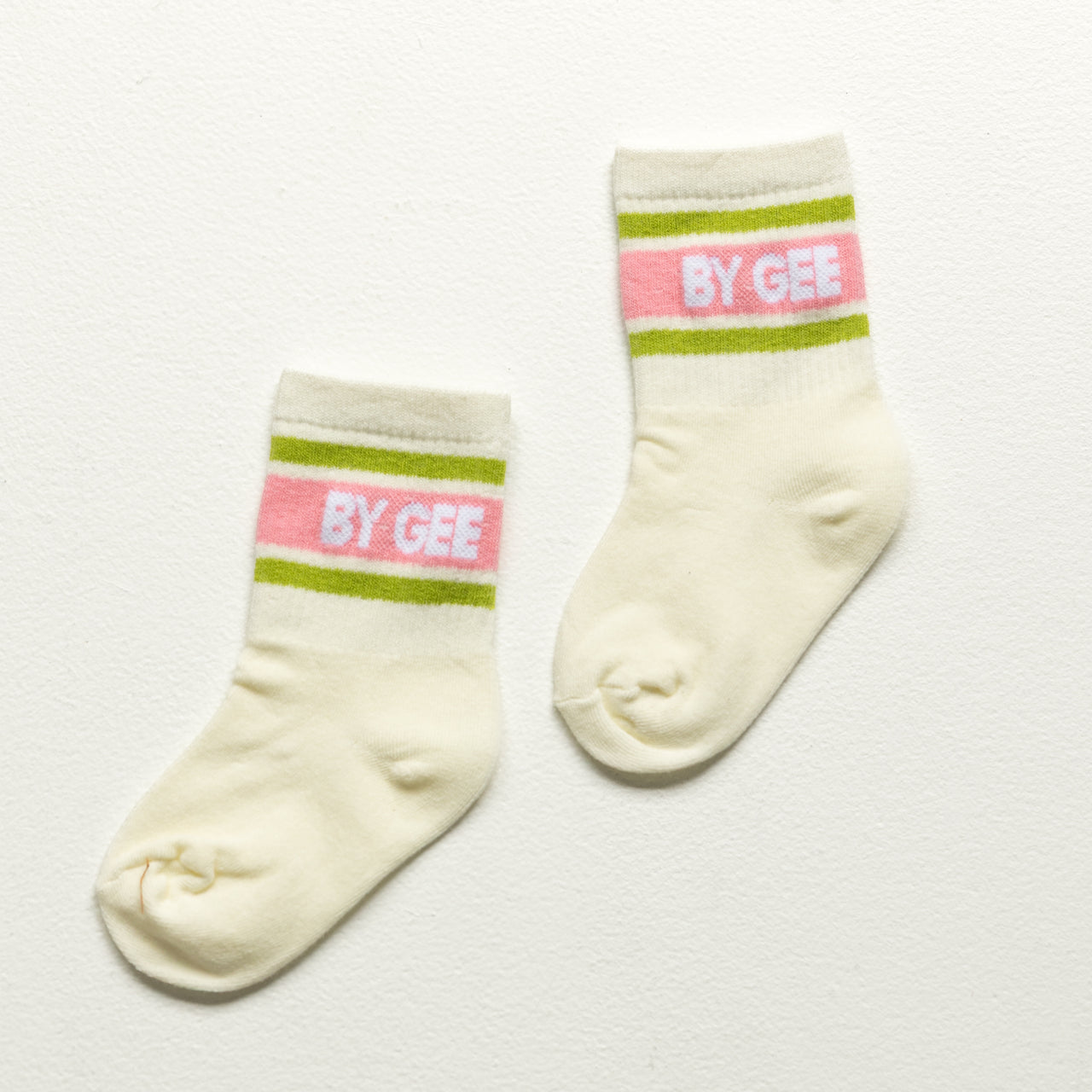 Signature Cotton Crew Sock - Pink & Green