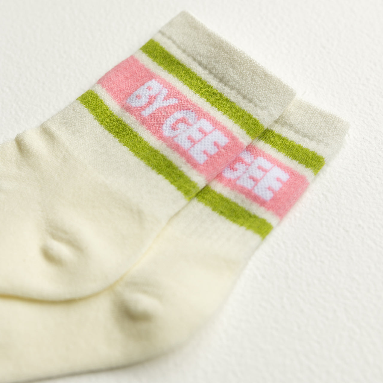 Signature Cotton Crew Sock - Pink & Green