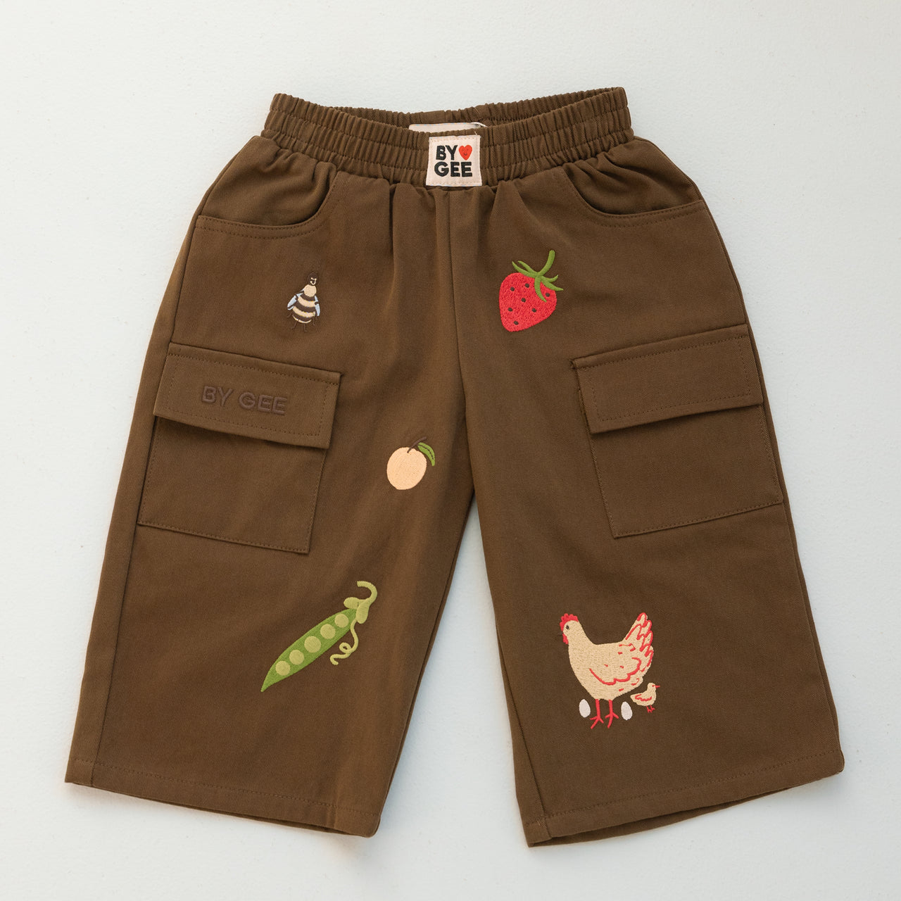 Cropped Wide Leg Cargo Pant - Chocolate