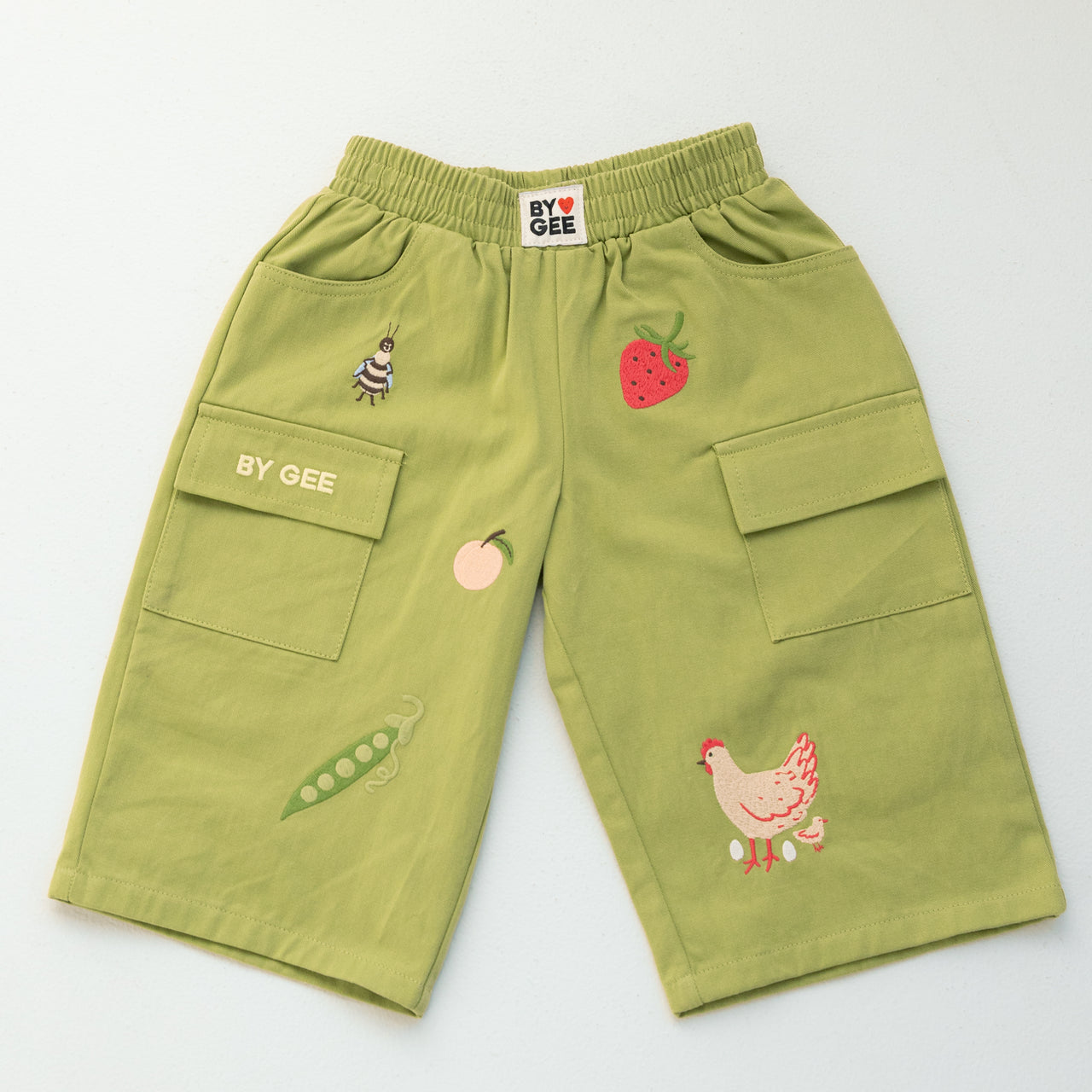 Cropped Wide Leg Cargo Pant - Apple