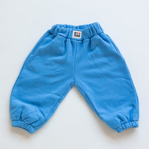 Cotton Wide Leg Sweatpant - Bluebird