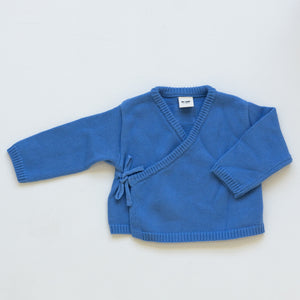 Organic Knitted Cardigan - Blueberry