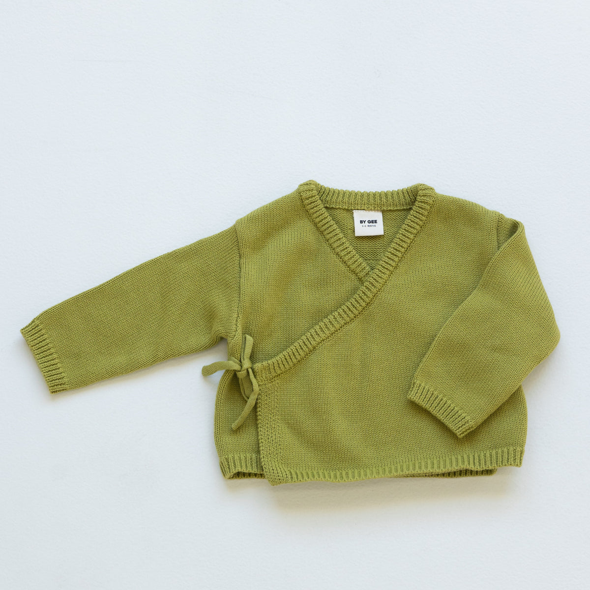 Organic Knitted Cardigan - Apple Green