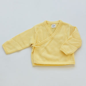 Organic Knitted Cardigan - Butter Yellow