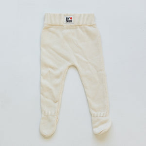 Organic Knitted Pants - Vanilla Cream