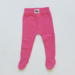 Organic Knitted Pants - Strawberry