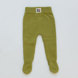 Organic Knitted Pants - Apple Green
