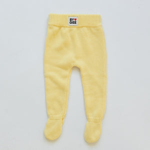 Organic Knitted Pants - Butter Yellow