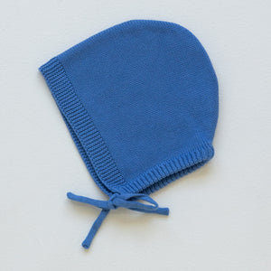 Organic Knitted Bonnet - Blueberry