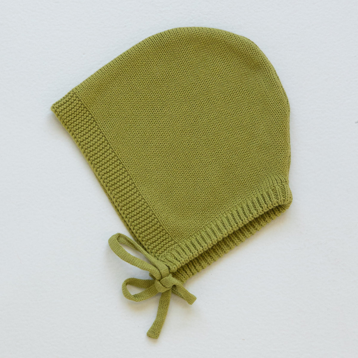 Organic Knitted Bonnet - Apple Green
