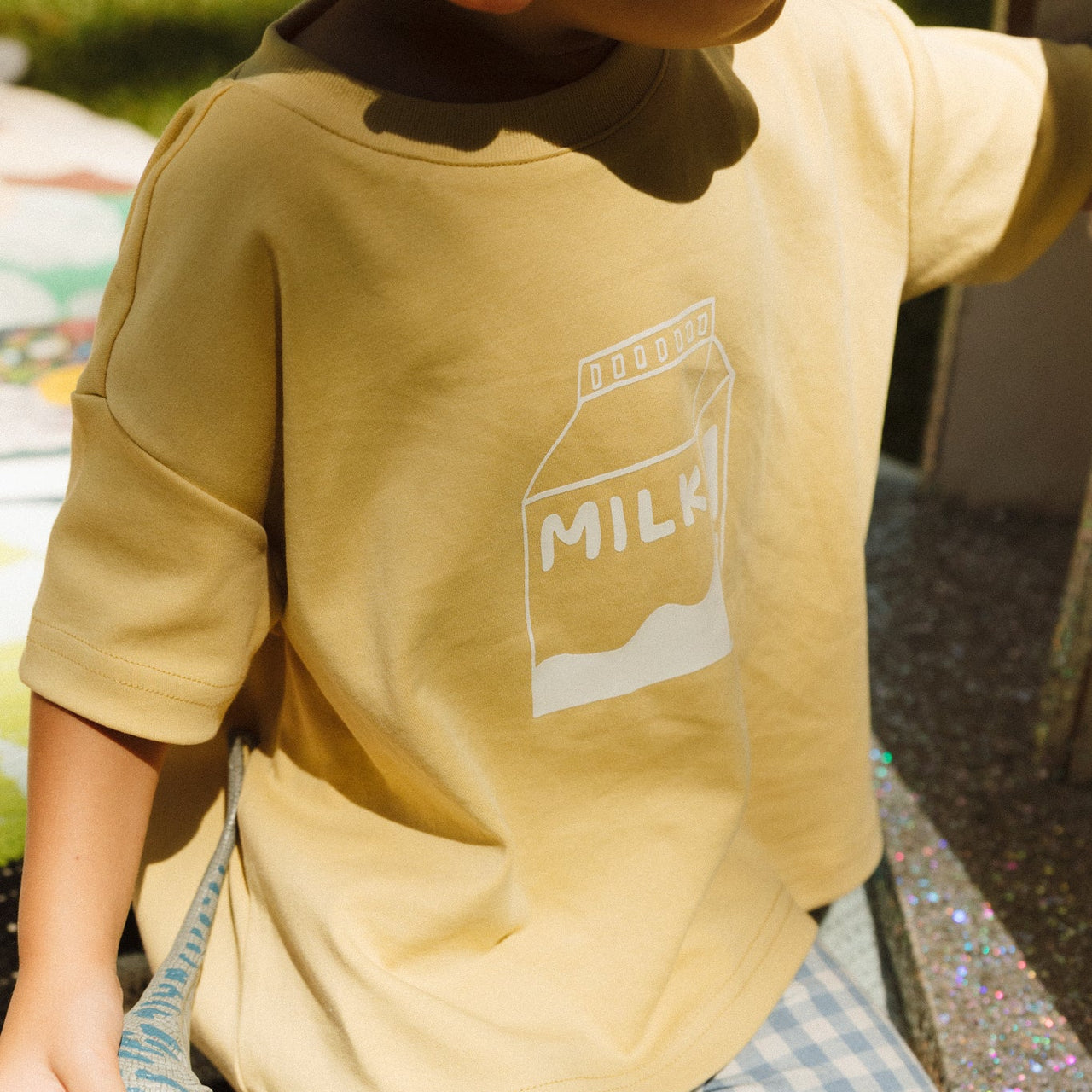 Milk Boxy Tee - Mustard