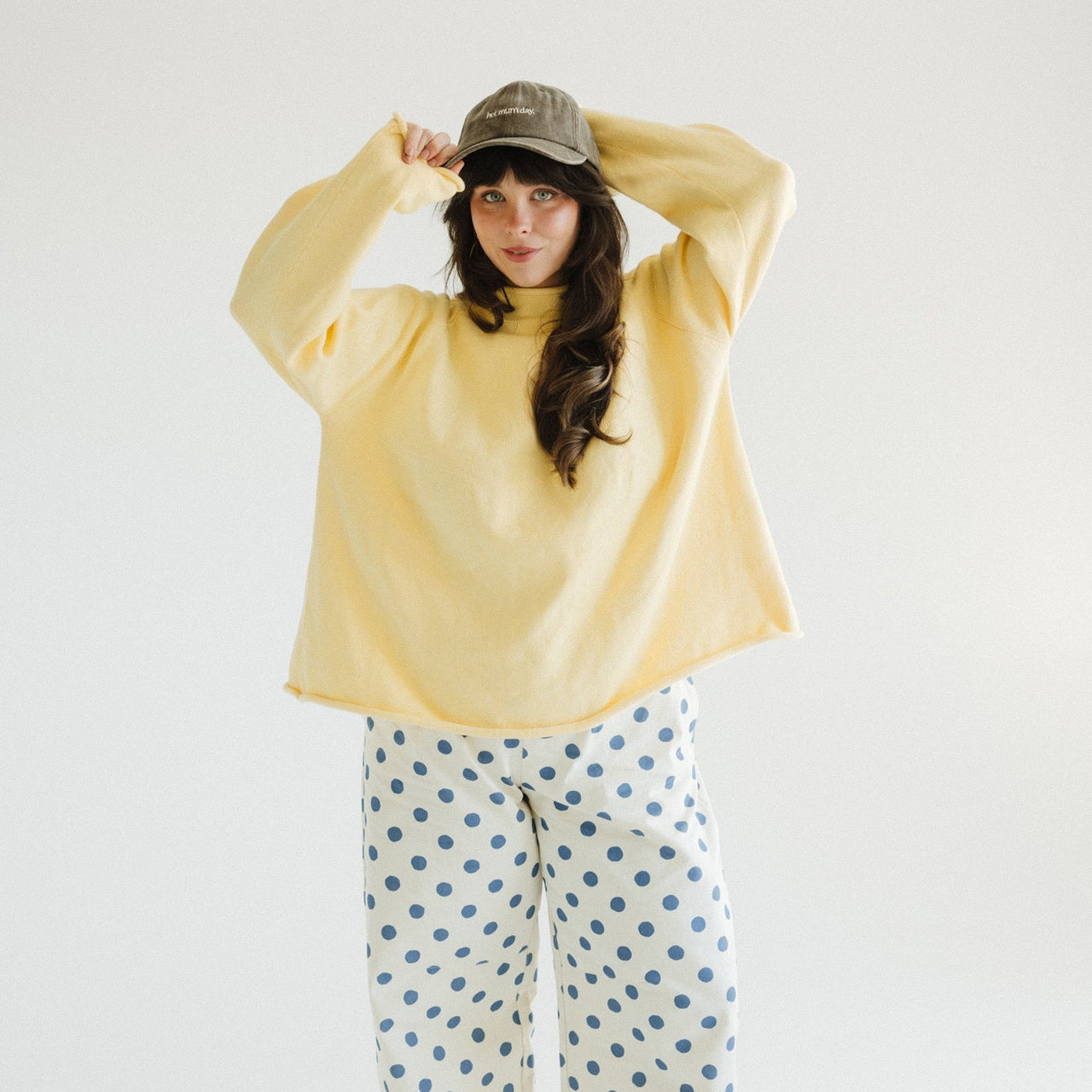 Women's Organic Cotton Roll Neck Knit - Butter