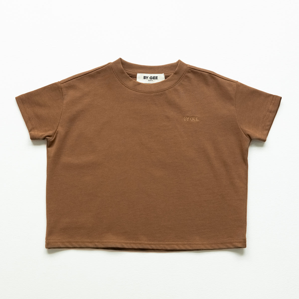 Kids Organic Essential Boxy Tee - Chocolate