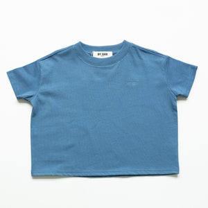 Kids Organic Essential Boxy Tee - Navy