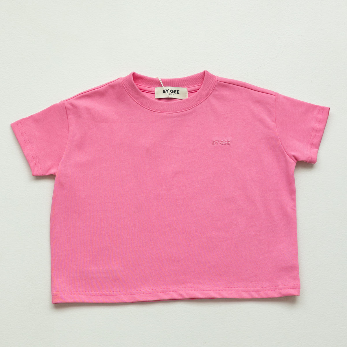 Kids Organic Essential Boxy Tee - Hot Pink