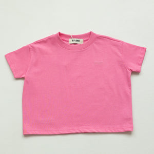 Kids Organic Essential Boxy Tee - Hot Pink