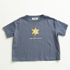 Lucky Star Oversized Boxy Tee - Midnight